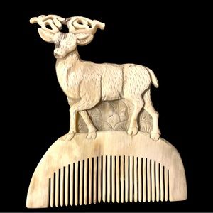 Hand Carved Decorative Hair Comb